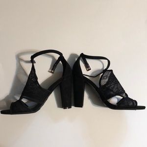 Black Lacey Heels